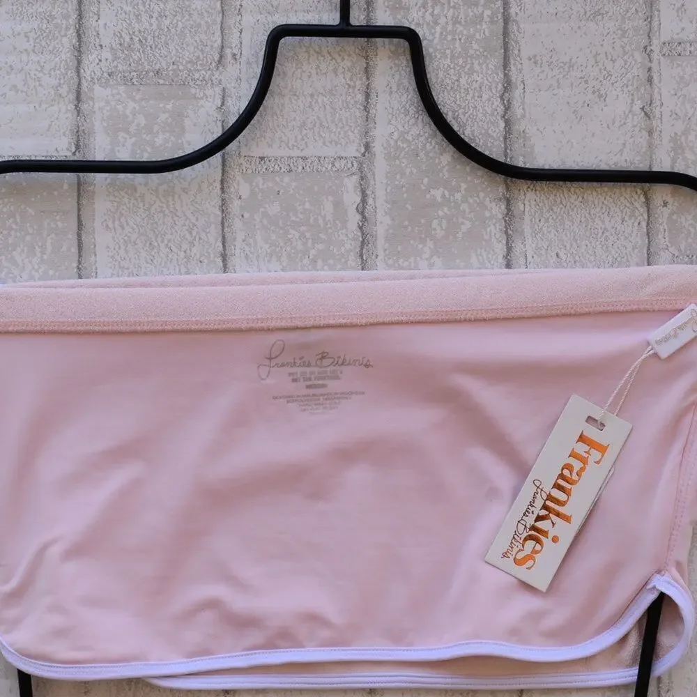 Frankies Bikinis Hannah 70s Tube Bikini Top - Rosewater - XS - NWT